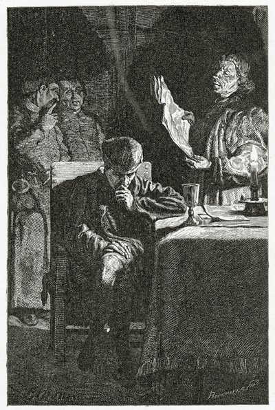 十一世纪巴士底狱路易十一的插图（bw雕刻） 作者 让·路易斯·欧内斯特·迈森尼尔